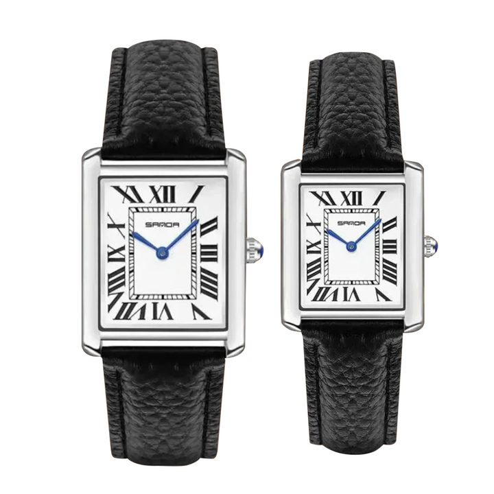 Matthew | Rectangular Watch with Silver-Tone Case | 28*27mm