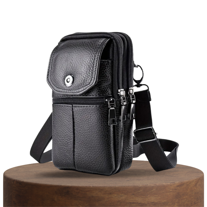 Alex | Compact Leather Shoulder Pouch