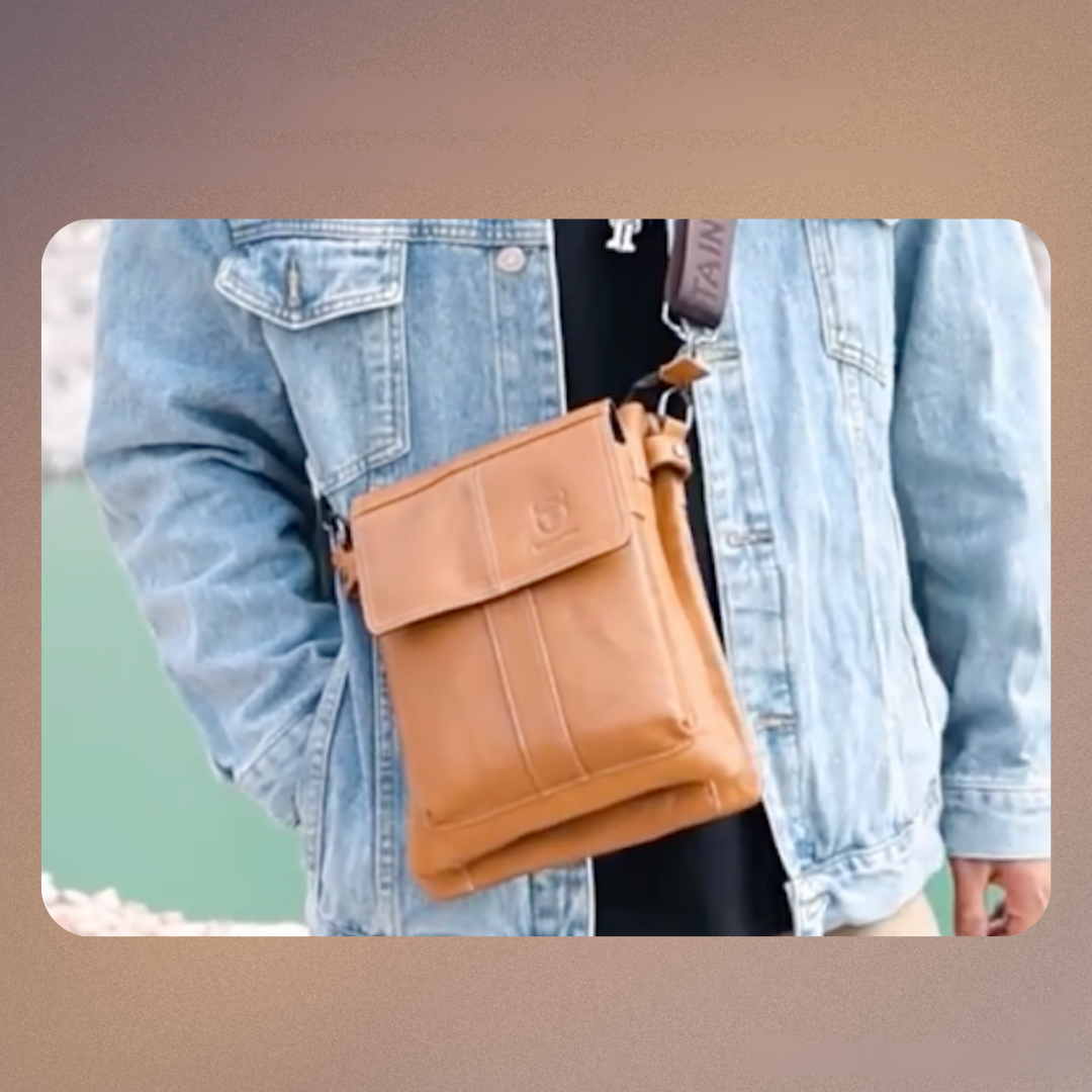 Luca | Classic Leather Messenger Bag