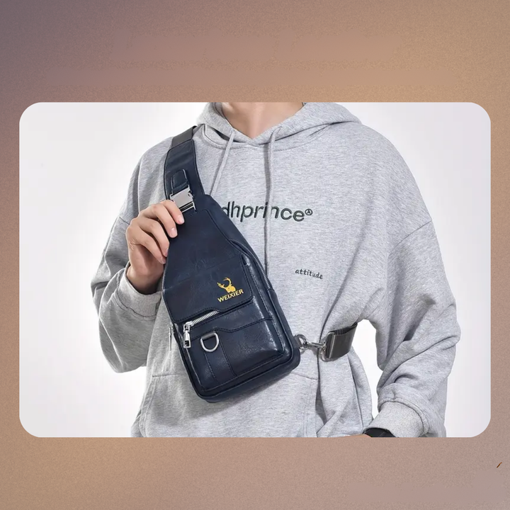 Max | Black Leather Sling Bag