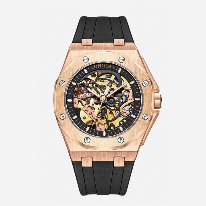 Zayden | Sporty Modern Eye-Catching Skeleton Watch | 52mm