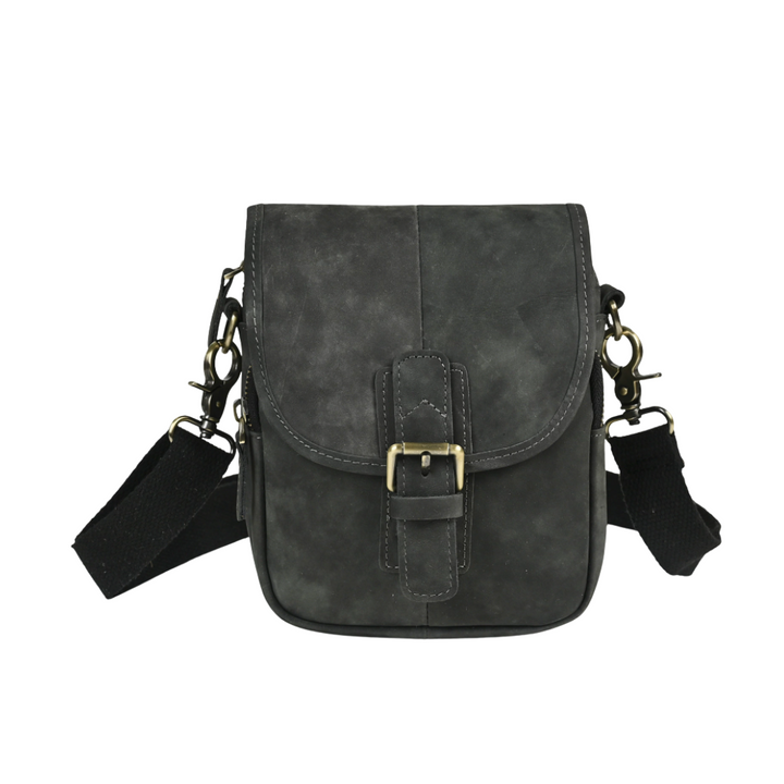 Theo | Distressed Leather Crossbody Bag