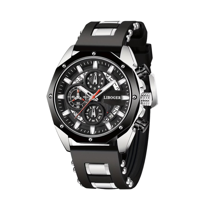 Dean | Men's Silicone Strap Sports Chronograph Quartz Watch | 35mm