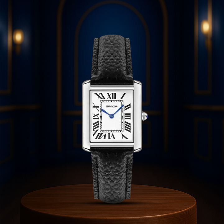 Matthew | Rectangular Watch with Silver-Tone Case | 28*27mm