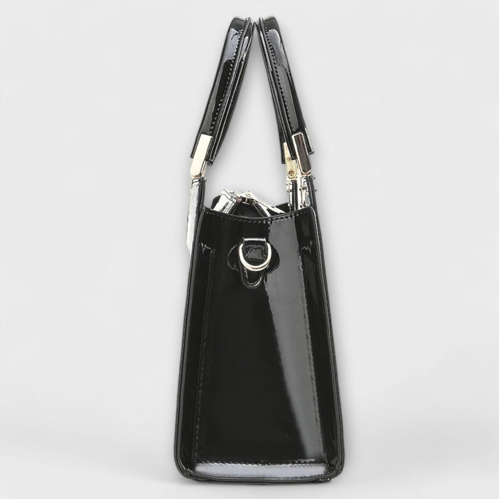 Noir Luxe | Croc-Embossed Statement Tote