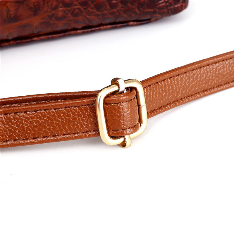 Obsidian | Croc Luxe Ring-Handle Tote